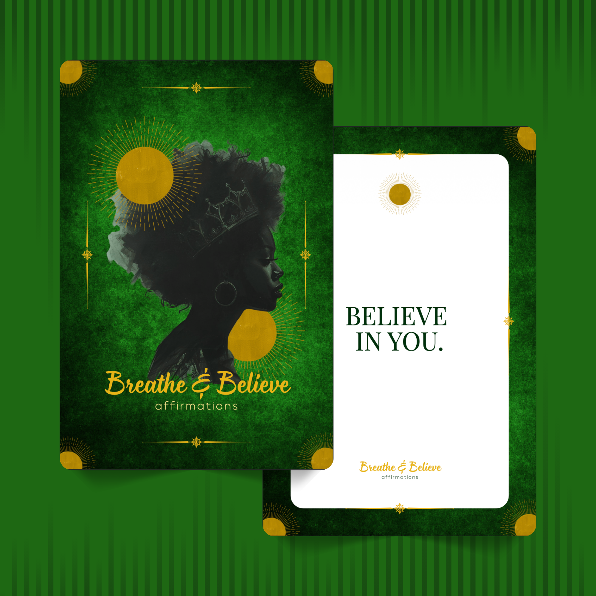 Affirmation Cards created for a client to share with the social media community.